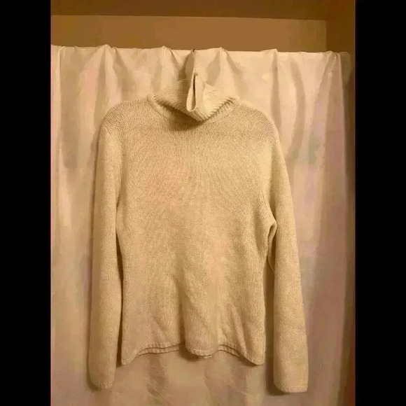 Carolyn Taylor turtleneck sweater white size large - Picture 1 of 2